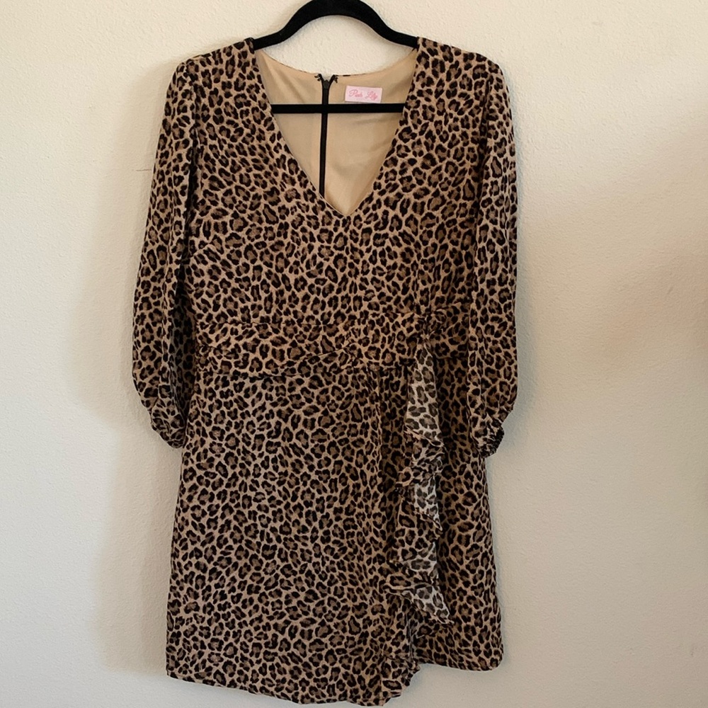 Pink Lily Leopard dress